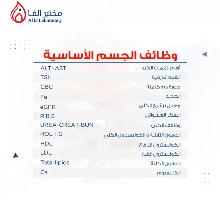 اسعار مختبرات الفا الطبية