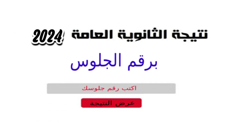 الان.. رابط موقع وزارة التربية والتعليم نتيجة الثانوية العامة 2024 برقم الجلوس أونلاين